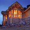 Needles Lodge. A large log structure